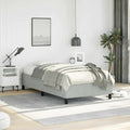 Bettgestell ohne Matratze Hellgrau 100x190 cm Einzelbett Samt