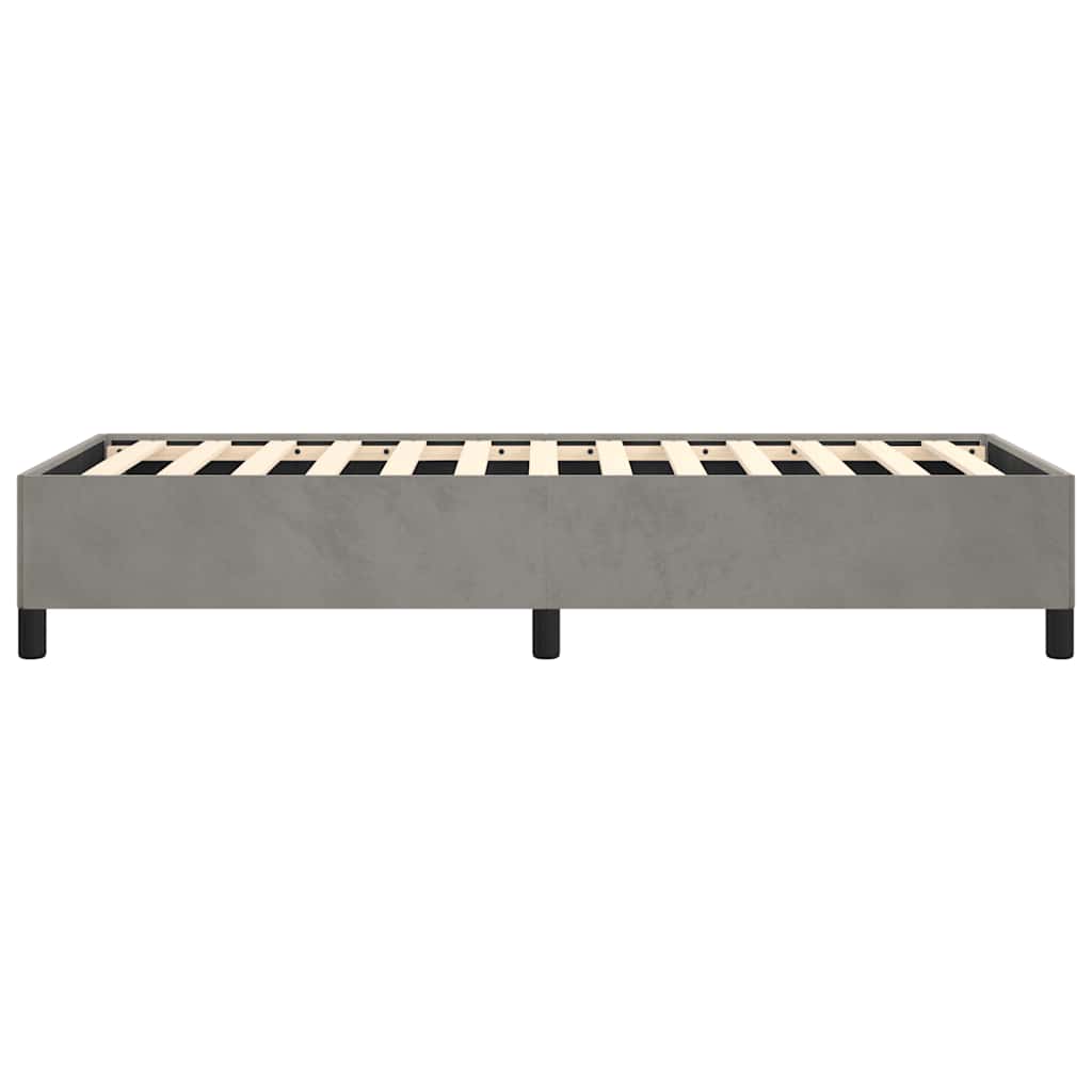 Bettgestell ohne Matratze Hellgrau 100x203 cm Twin XL Samt