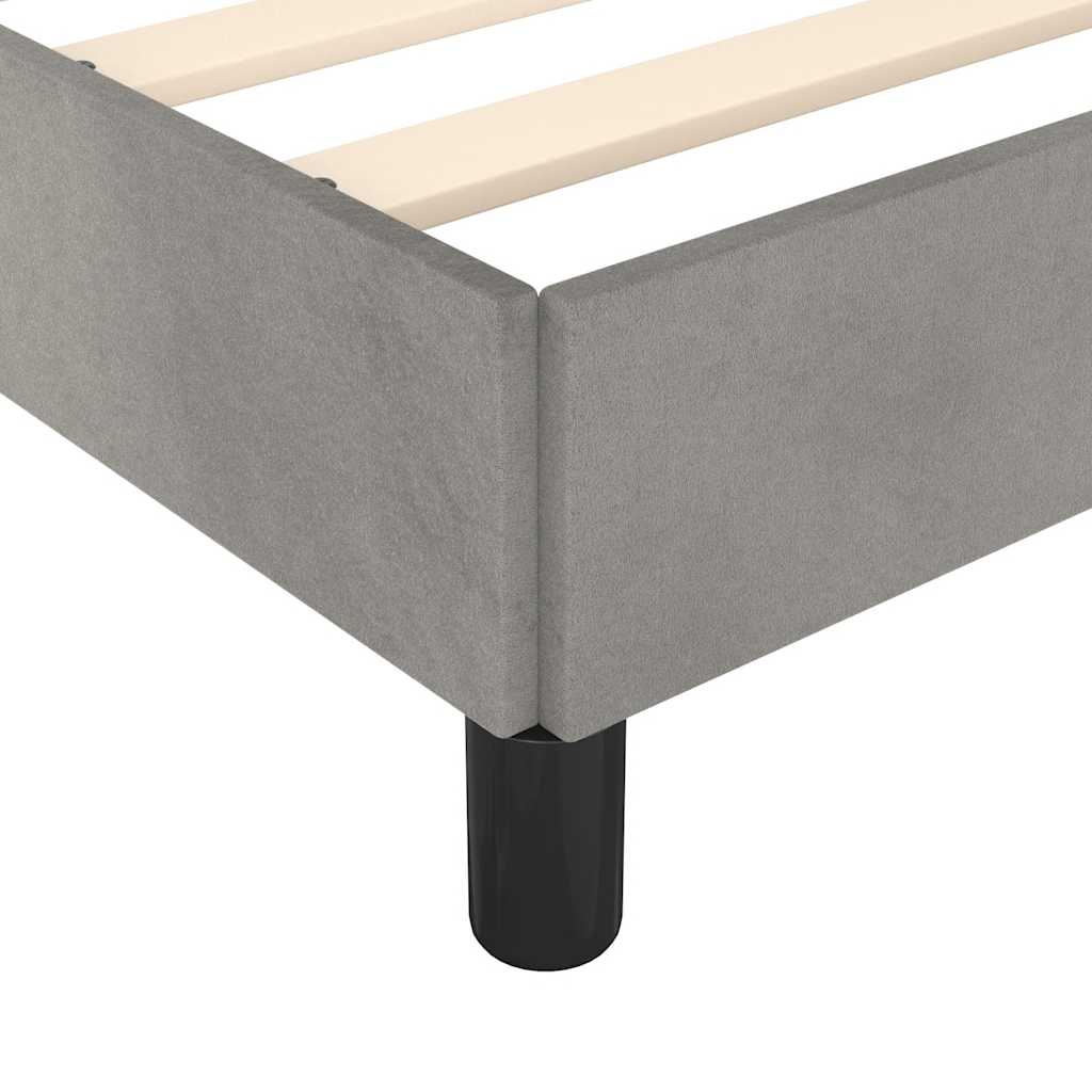 Bettgestell ohne Matratze Hellgrau 152x203 cm Queen-Size Samt