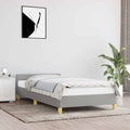 Bettgestell ohne Matratze Hellgrau 90x190 cm Stoff