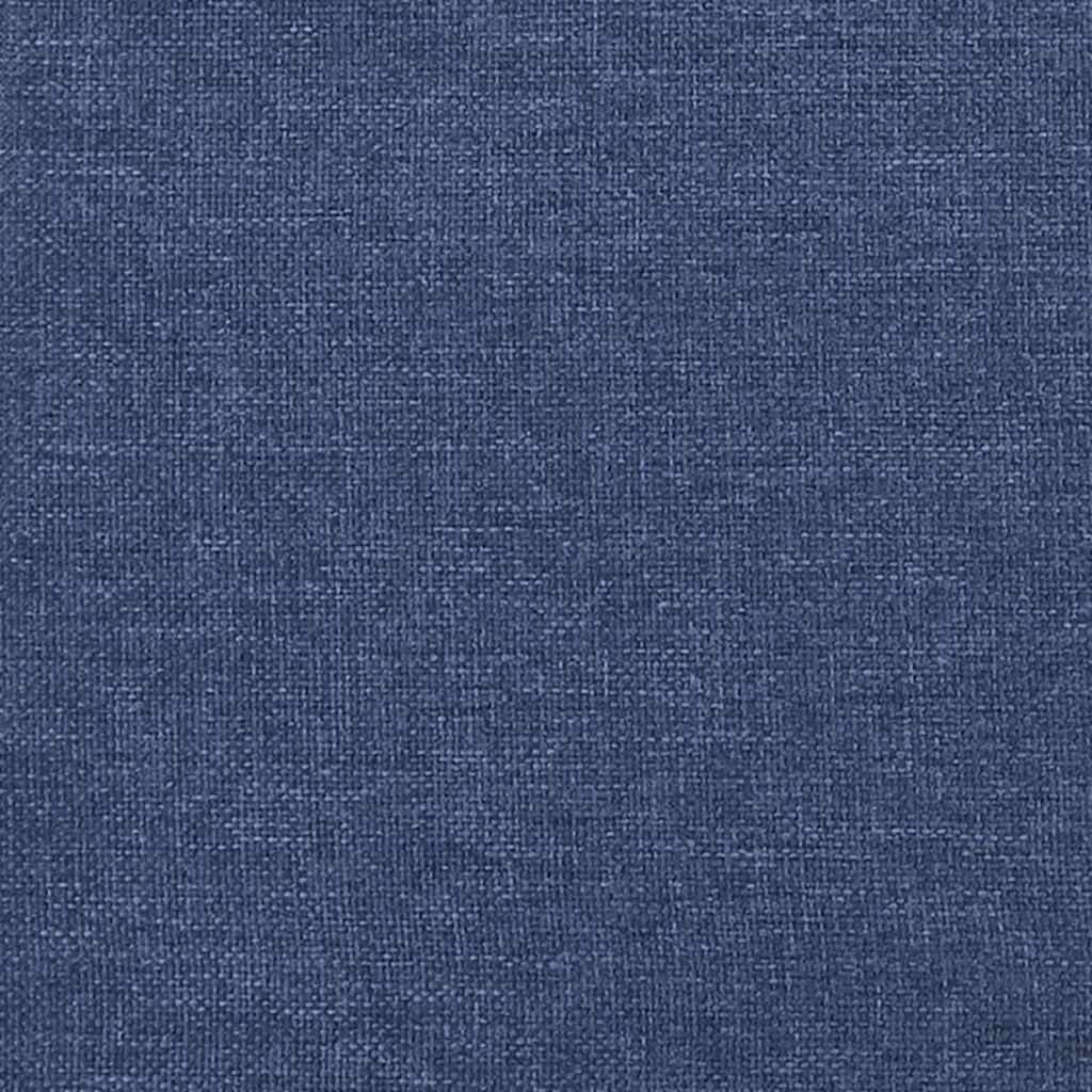 Bettgestell mit Kopfteil ohne Matratze Blau 90x190 cm Stoff