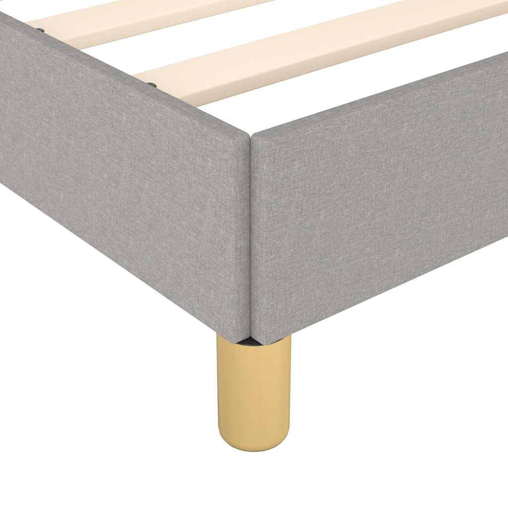 Bettgestell ohne Matratze Hellgrau 100x200 cm Stoff