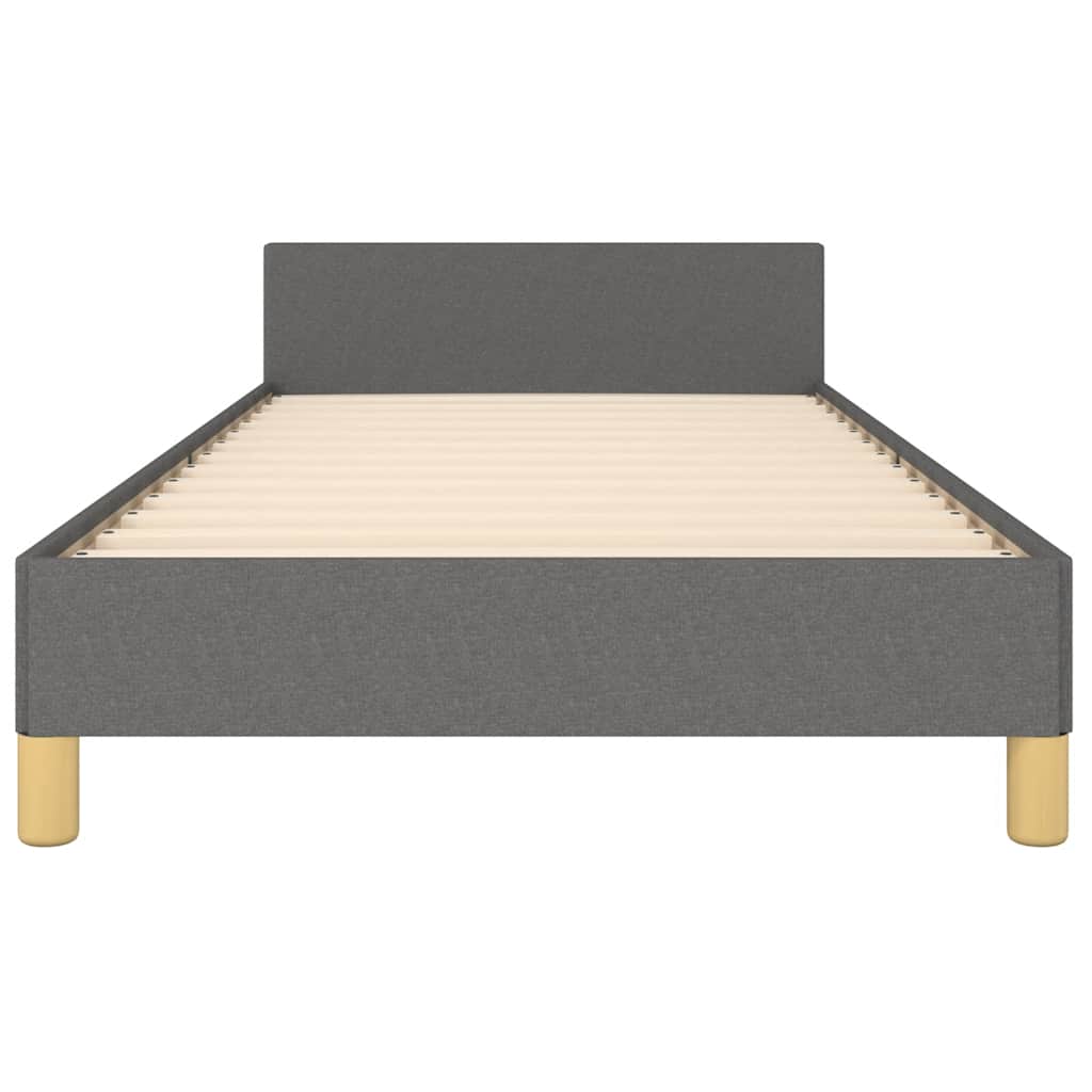 Bettgestell ohne Matratze Dunkelgrau 100x200 cm Stoff