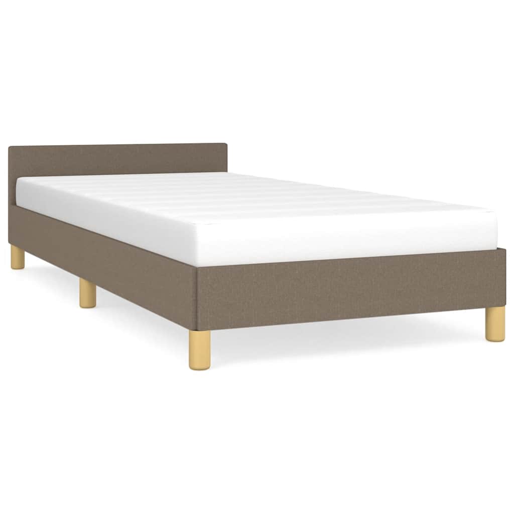 Bettgestell ohne Matratze Taupe 100x200 cm Stoff