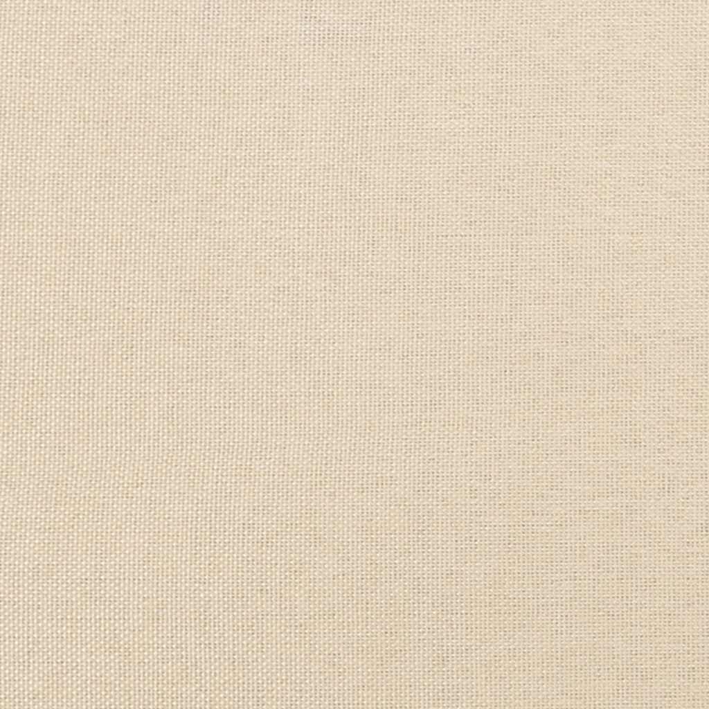 Bettgestell ohne Matratze Creme 100x200 cm Stoff