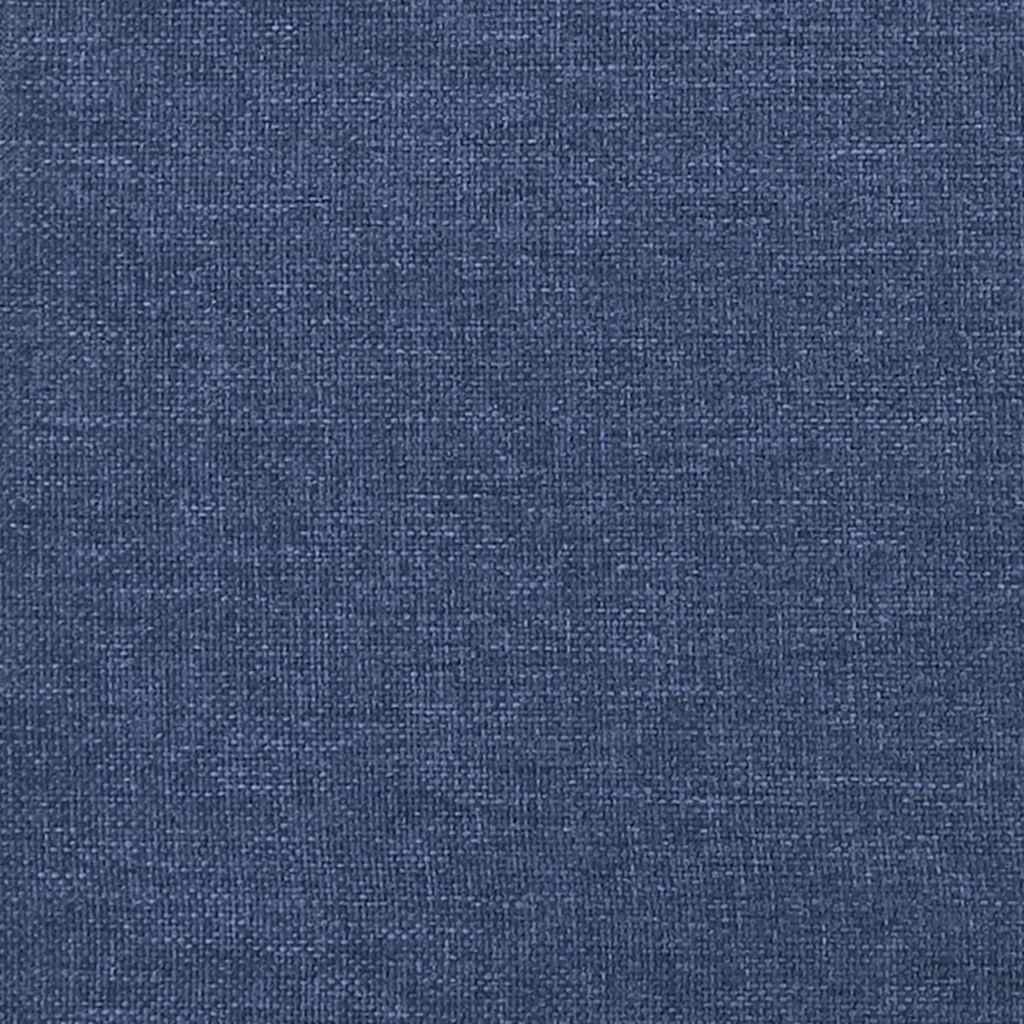 Bettgestell mit Kopfteil ohne Matratze Blau 100x200 cm Stoff
