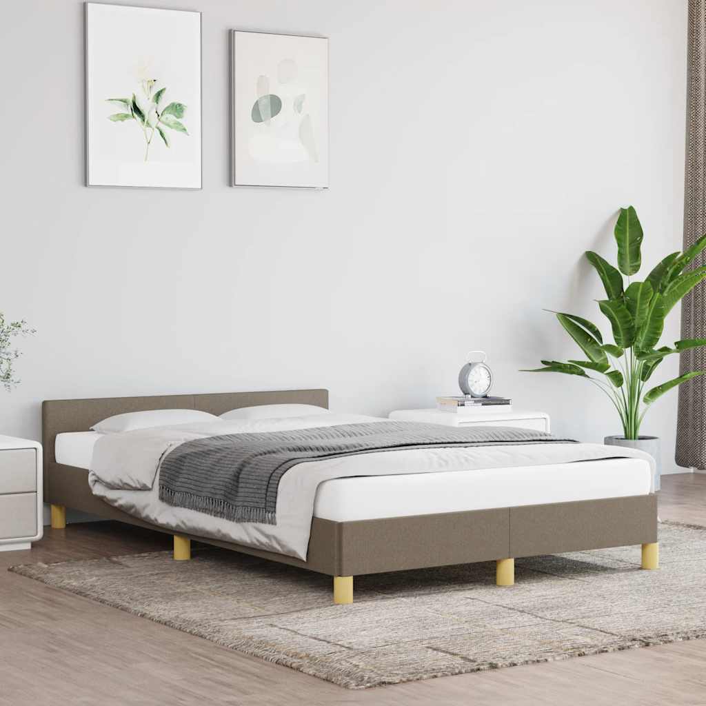 Bettgestell ohne Matratze Taupe 120x200 cm Stoff