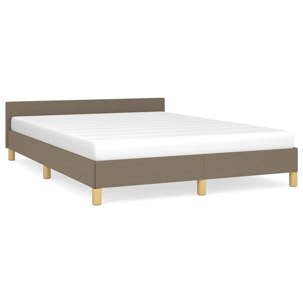 Bettgestell ohne Matratze Taupe 140x190 cm Stoff
