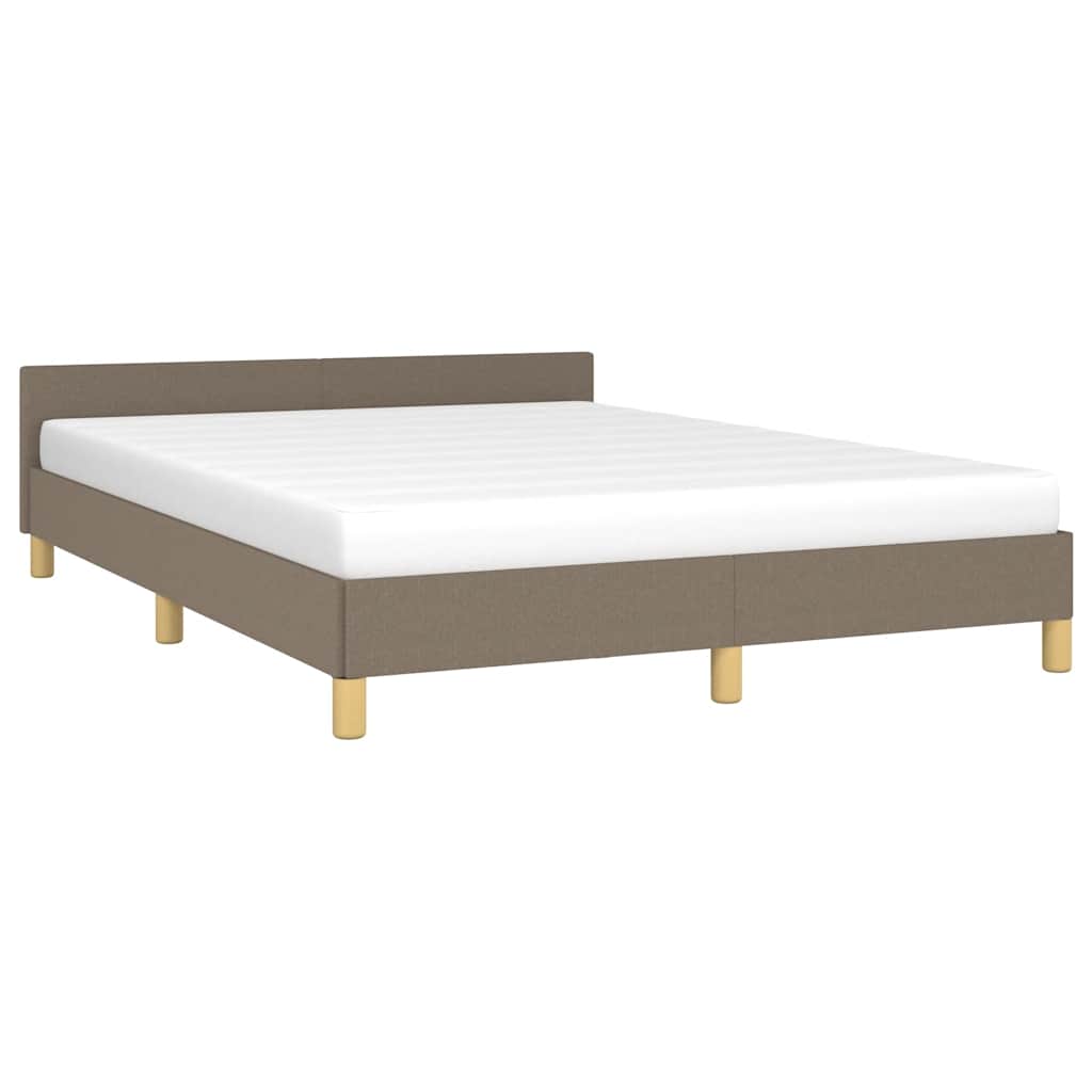 Bettgestell ohne Matratze Taupe 140x190 cm Stoff