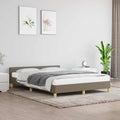 Bettgestell ohne Matratze Taupe 140x190 cm Stoff