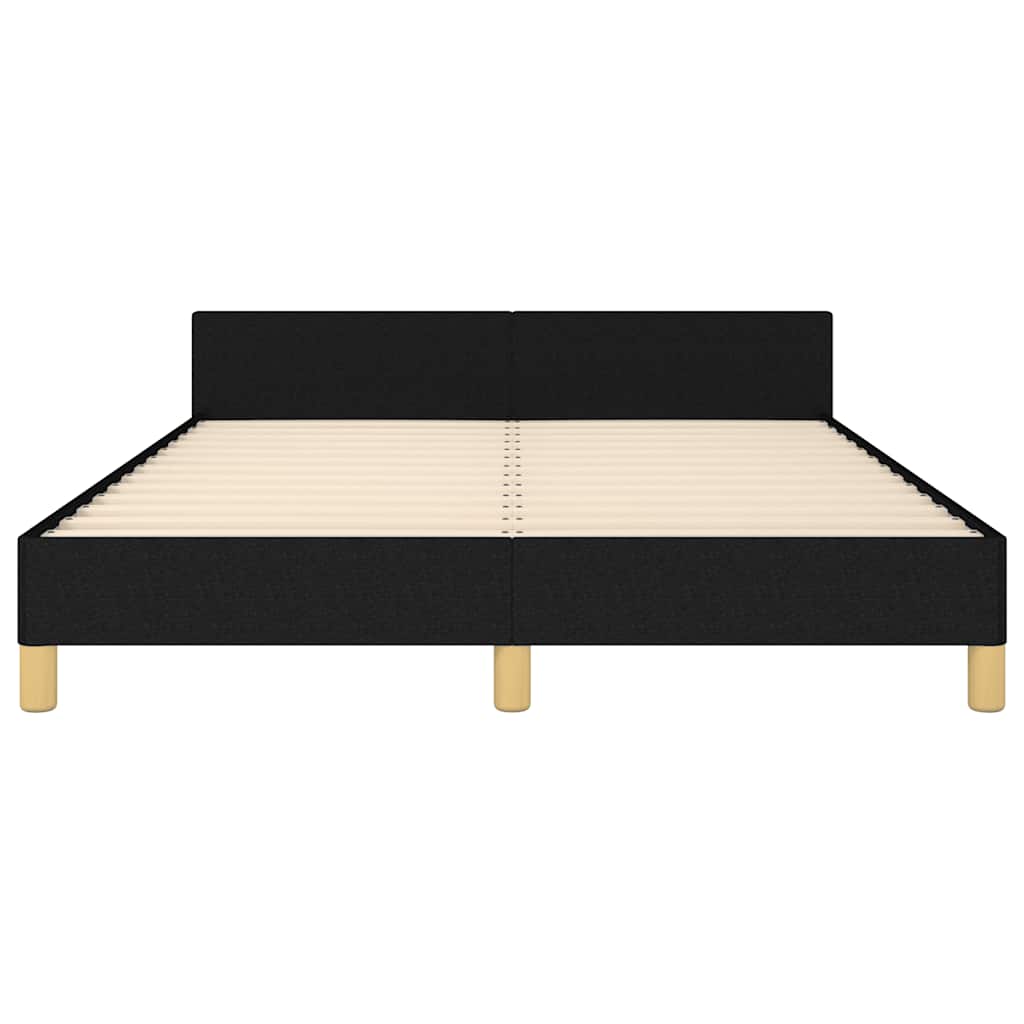 Bettgestell ohne Matratze Schwarz 140x200 cm Stoff