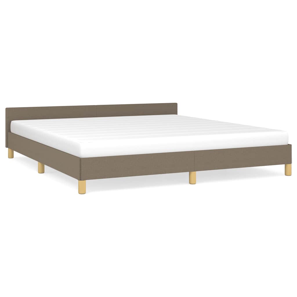 Bettgestell ohne Matratze Taupe 160x200 cm Stoff