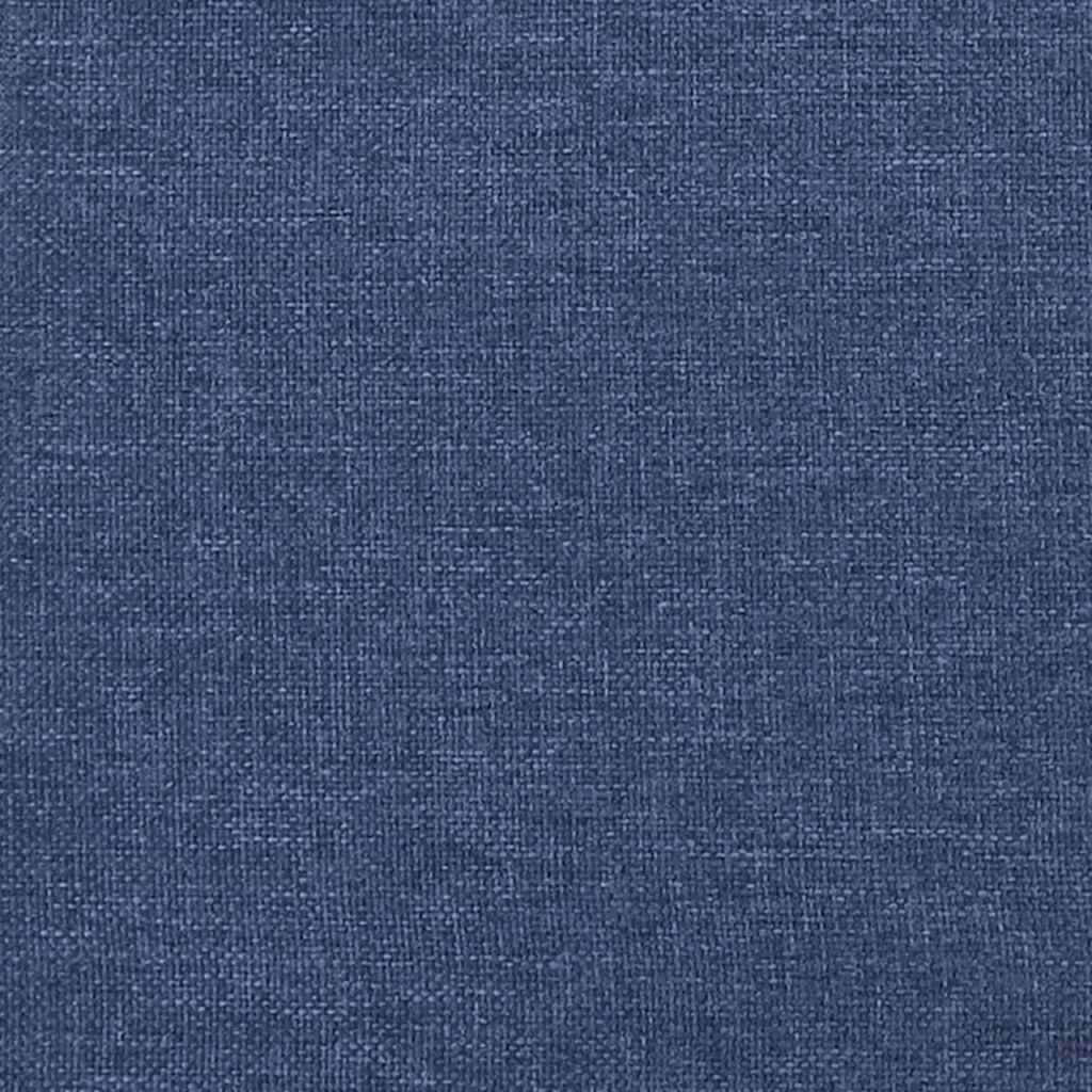 Bettgestell mit Kopfteil ohne Matratze Blau 160x200 cm Stoff