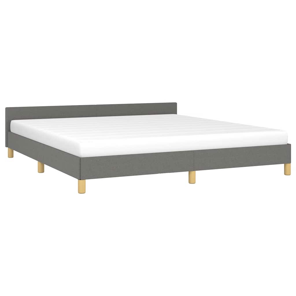 Bettgestell ohne Matratze Dunkelgrau 180x200 cm Stoff