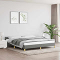 Bettgestell ohne Matratze Dunkelgrau 180x200 cm Stoff