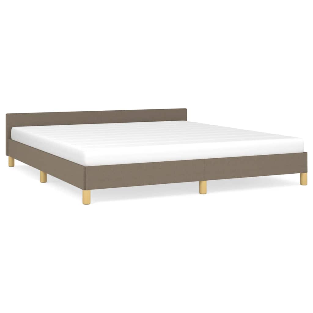 Bettgestell ohne Matratze Taupe 180x200 cm Stoff