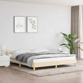 Bettgestell ohne Matratze Creme 180x200 cm Stoff
