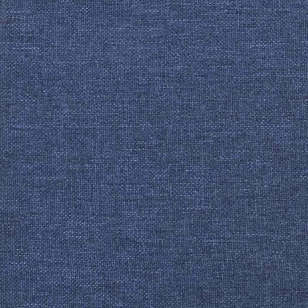 Bettgestell mit Kopfteil ohne Matratze Blau 180x200 cm Stoff