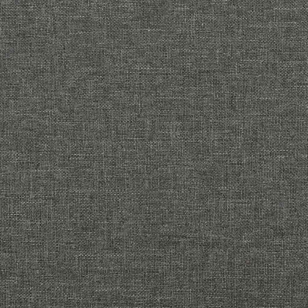 Bettgestell ohne Matratze Dunkelgrau 200x200 cm Stoff