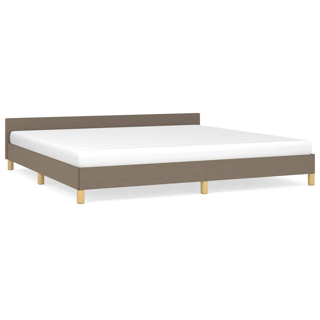 Bettgestell ohne Matratze Taupe 200x200 cm Stoff