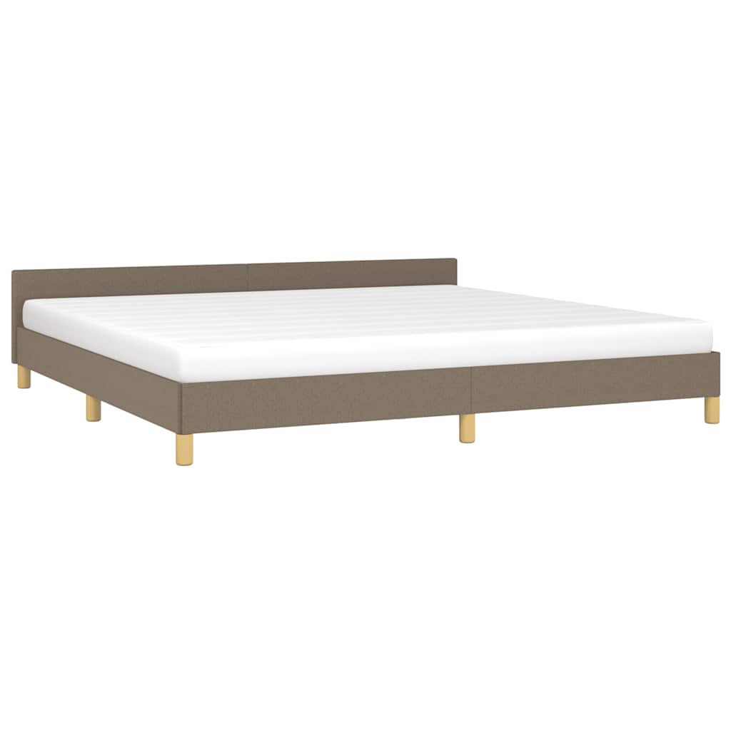 Bettgestell ohne Matratze Taupe 200x200 cm Stoff