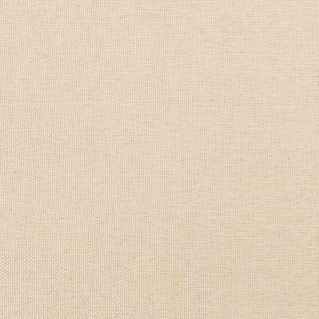 Bettgestell ohne Matratze Creme 200x200 cm Stoff