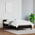 Bettgestell mit Kopfteil ohne Matratze Schwarz 90x190 cm