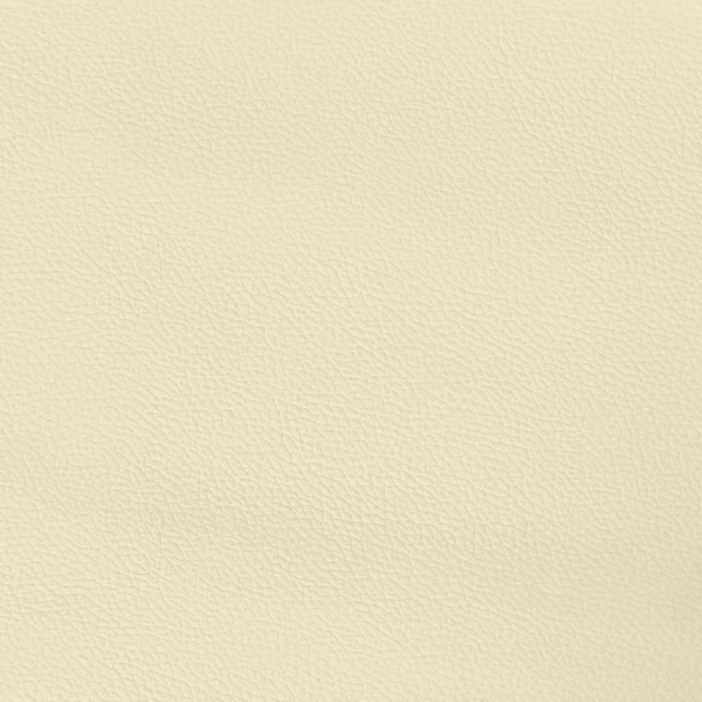 Bettgestell mit Kopfteil ohne Matratze Creme 90x190 cm