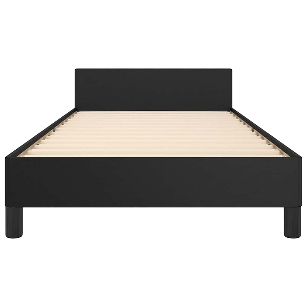 Bettgestell mit Kopfteil ohne Matratze Schwarz 100x200 cm