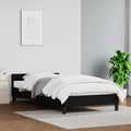 Bettgestell mit Kopfteil ohne Matratze Schwarz 100x200 cm