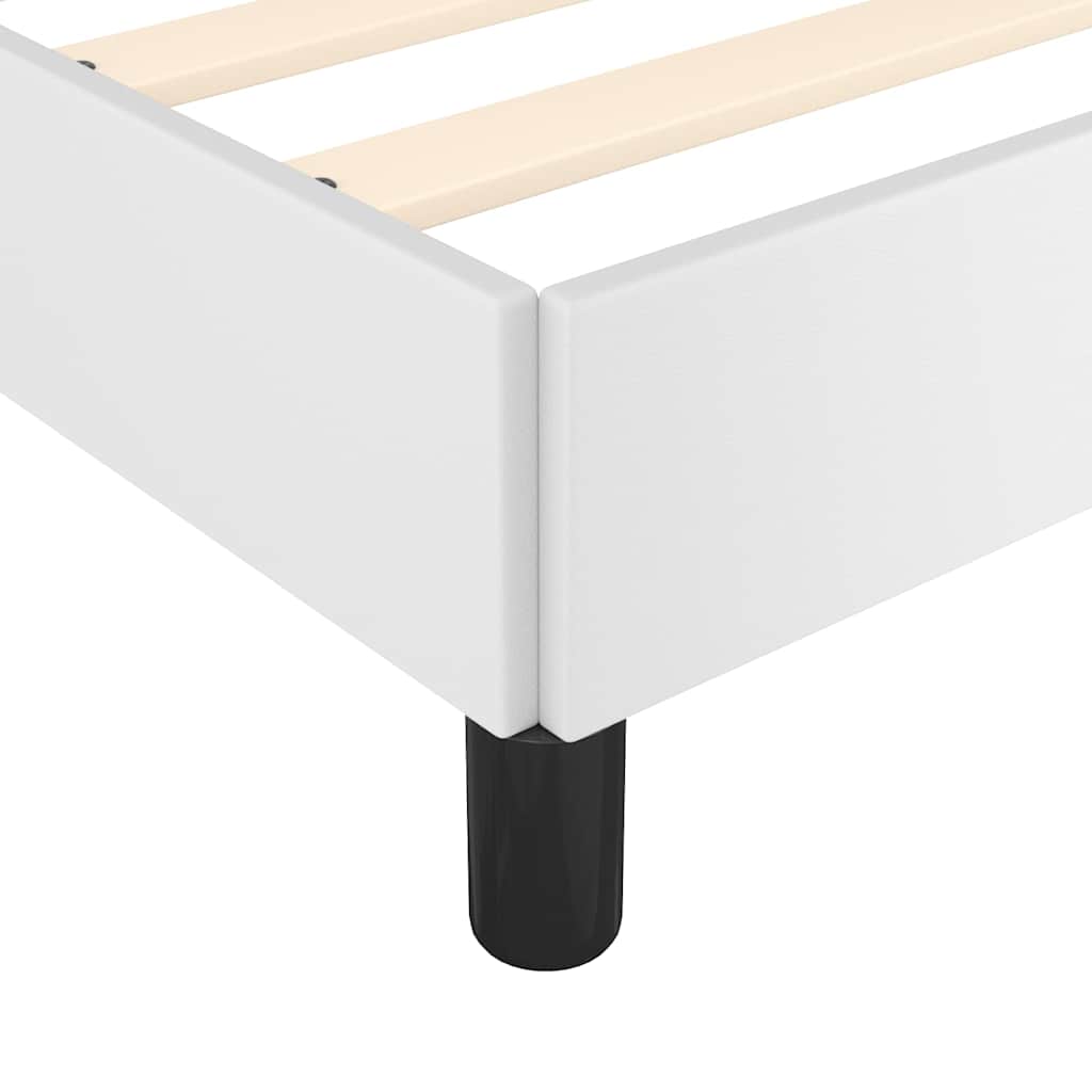 Bettgestell mit Kopfteil ohne Matratze Weiß 140x200 cm