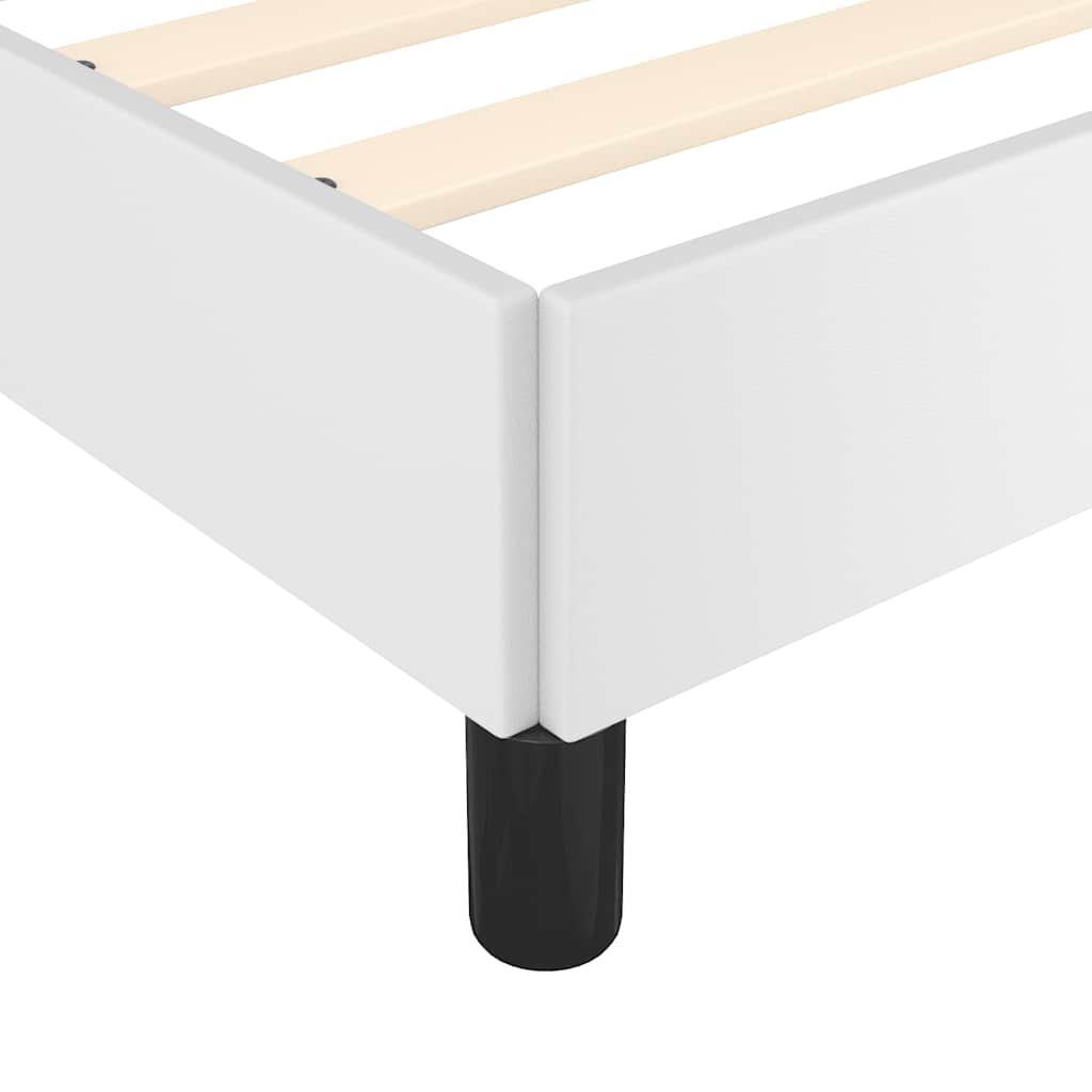 Bettgestell mit Kopfteil ohne Matratze Weiß 160x200 cm