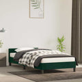 Bettgestell ohne Matratze Dunkelgrün 100x200 cm Samt