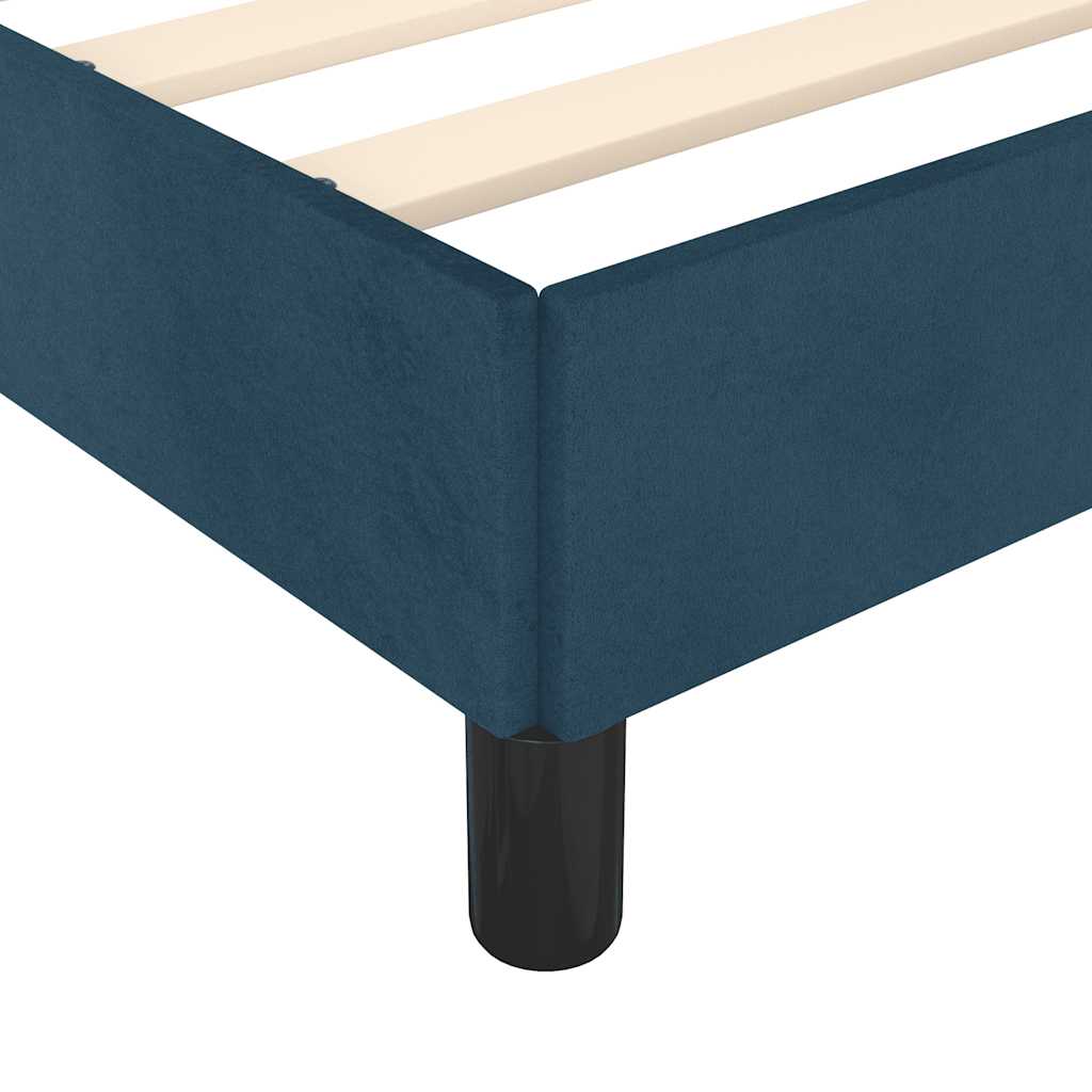 Bettgestell ohne Matratze Dunkelblau 140x190 cm Samt