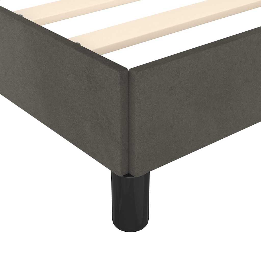 Bettgestell ohne Matratze Dunkelgrau 180x200 cm Samt