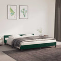 Bettgestell ohne Matratze Dunkelgrün 180x200 cm Samt