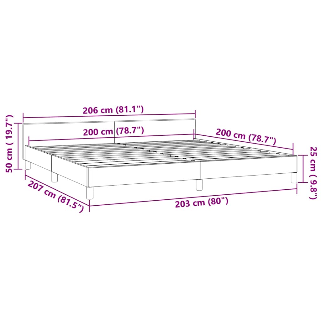 Bettgestell ohne Matratze Dunkelgrün 200x200 cm Samt