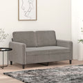2-Sitzer-Sofa Hellgrau 120 cm Samt