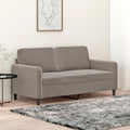 2-Sitzer-Sofa Hellgrau 140 cm Samt