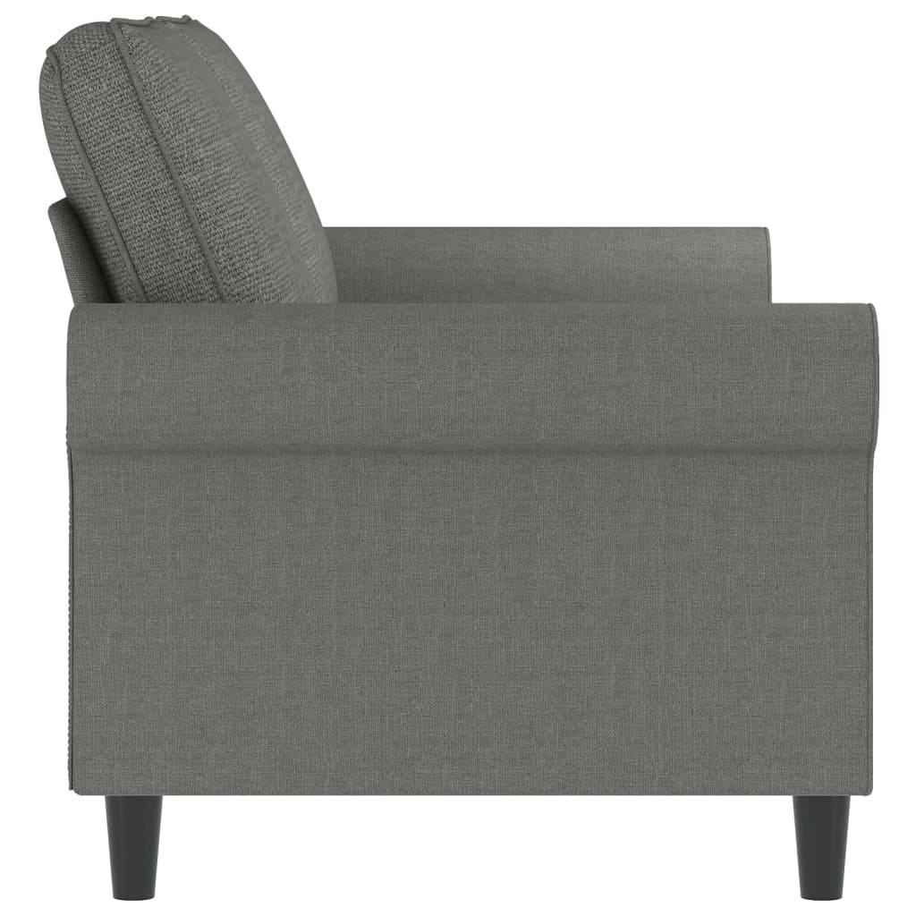 2-Sitzer-Sofa Dunkelgrau 140 cm Stoff