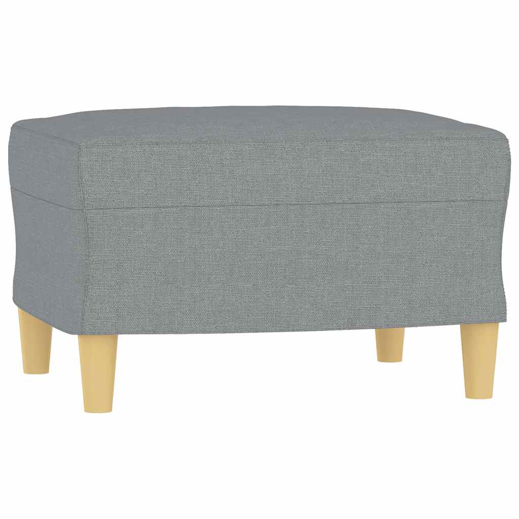 Fußhocker Hellgrau 60x50x41 cm Stoff