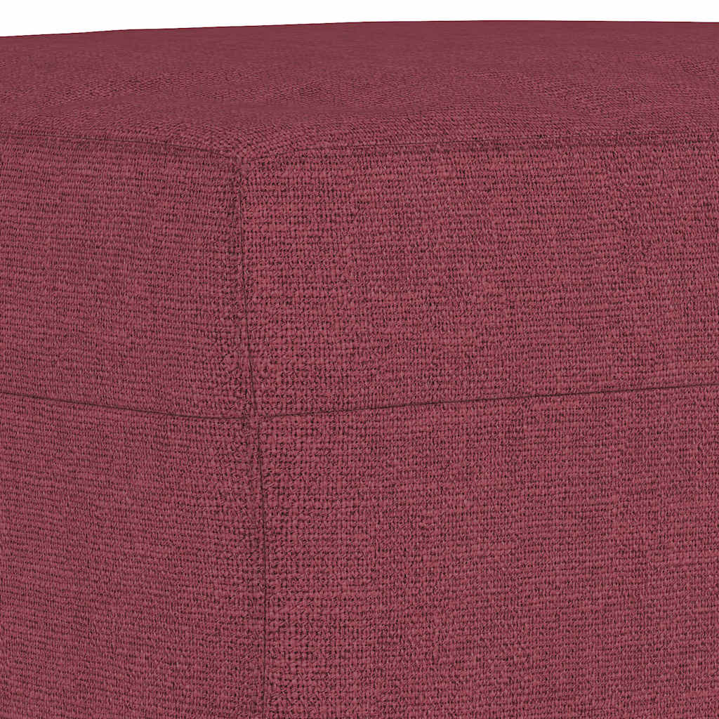 Fußhocker Weinrot 60x50x41 cm Stoff