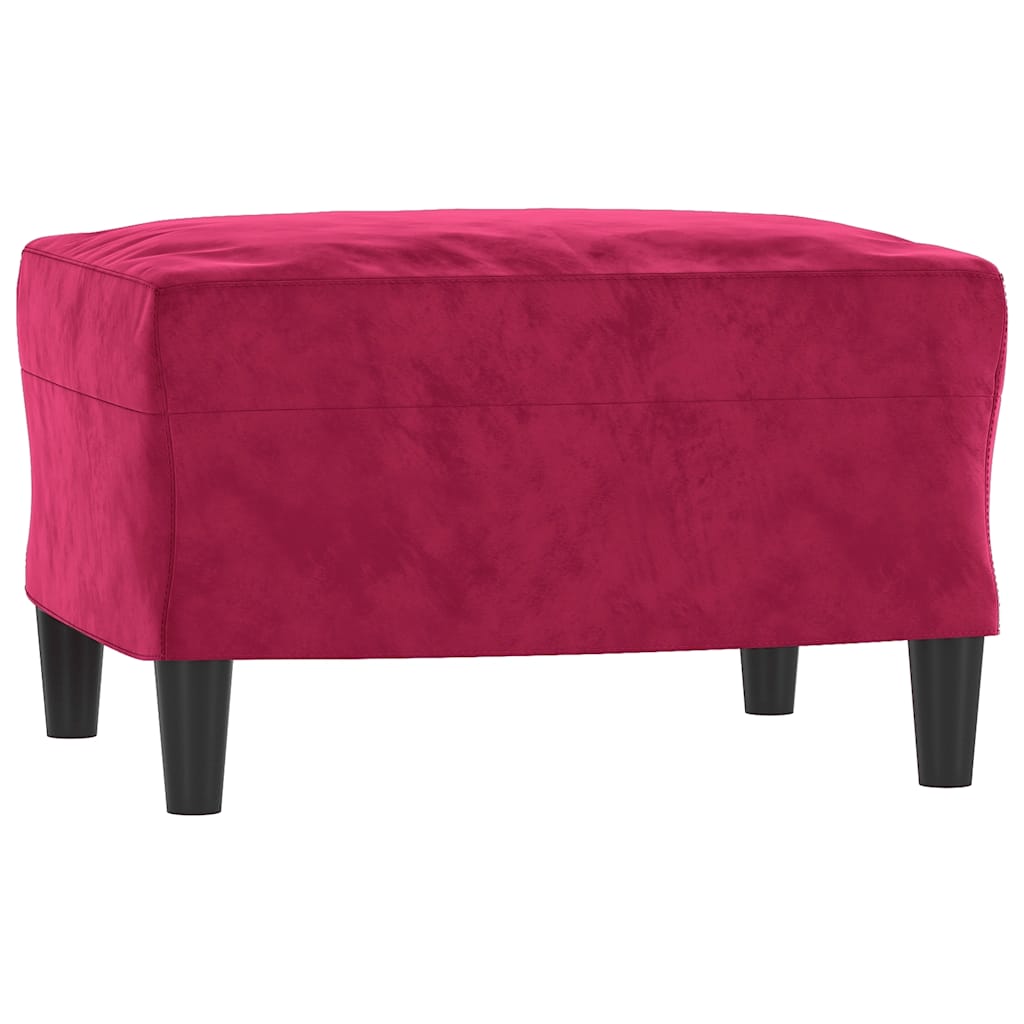 Fußhocker Weinrot 60x50x41 cm Samt