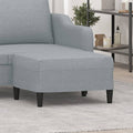 Fußhocker Hellgrau 70x55x41 cm Stoff
