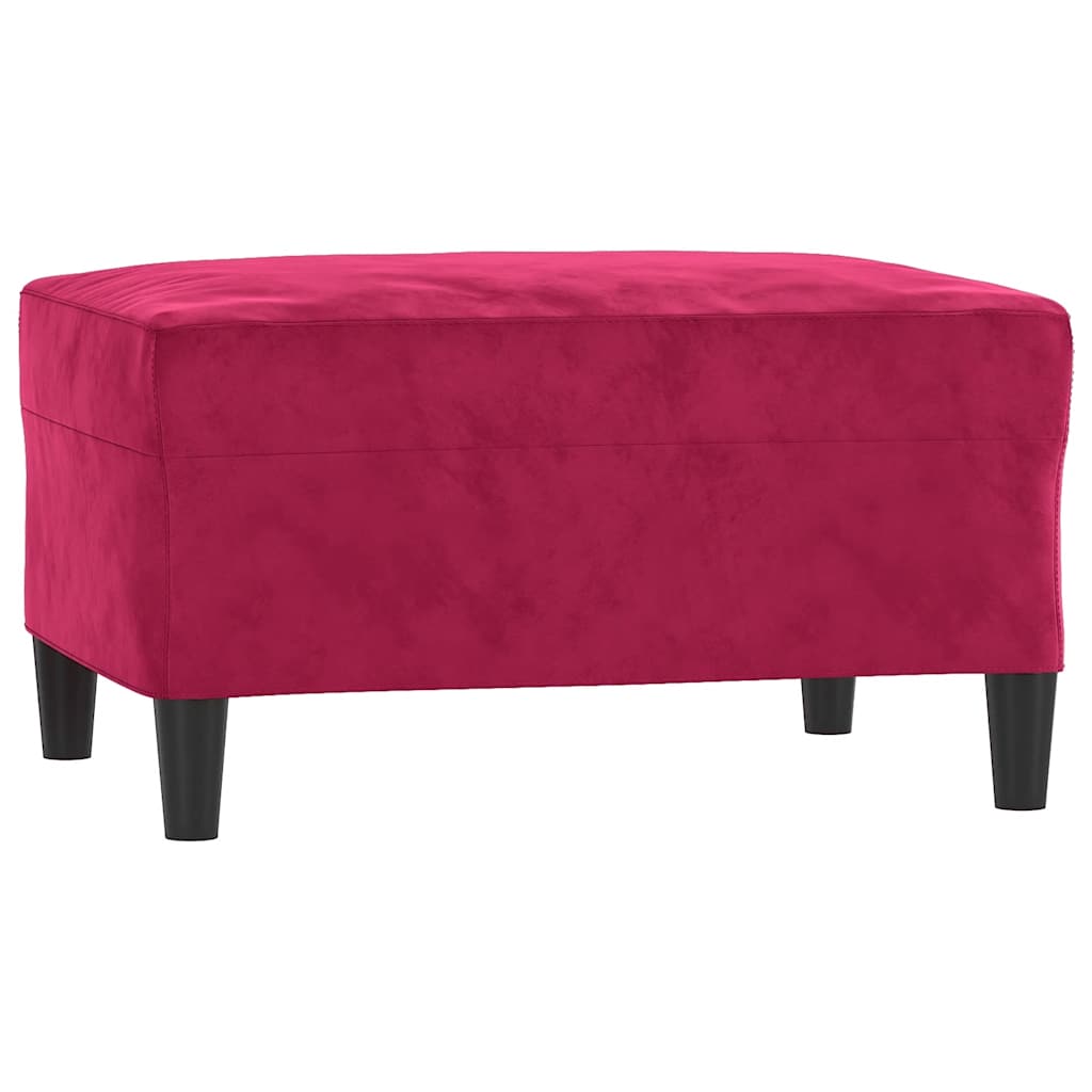 Fußhocker Weinrot 70x55x41 cm Samt