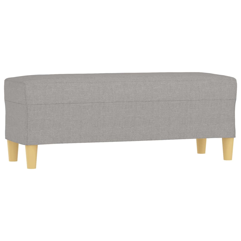 Sitzbank Hellgrau 100x35x41 cm Stoff