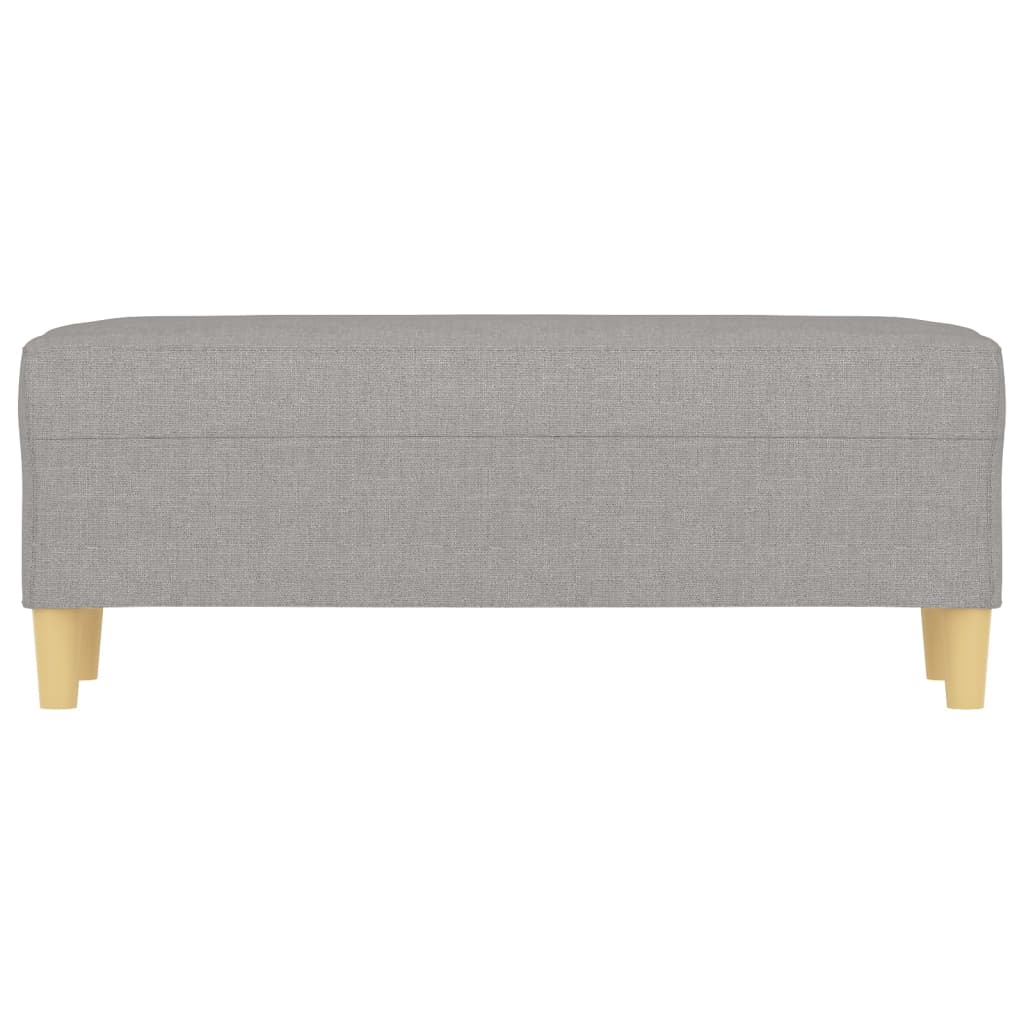 Sitzbank Hellgrau 100x35x41 cm Stoff