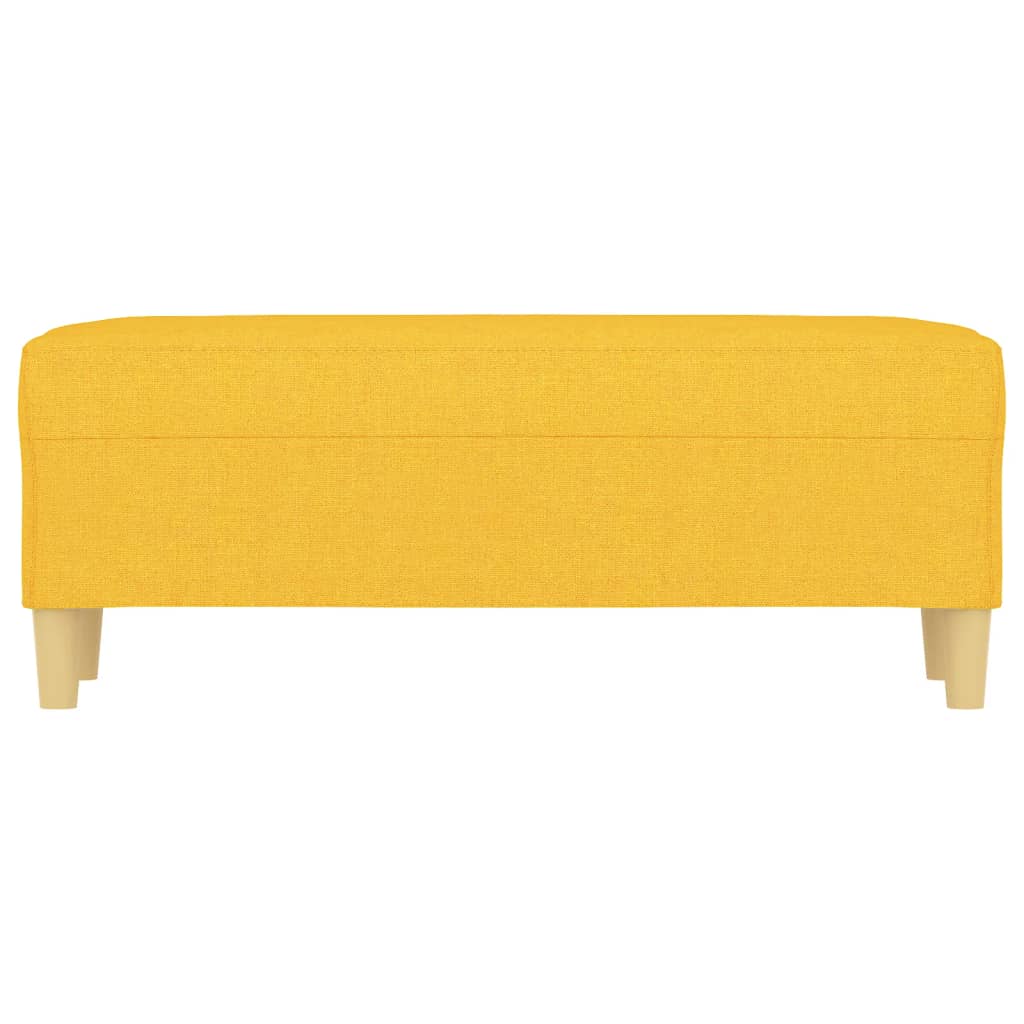 Sitzbank Hellgelb 100x35x41 cm Stoff
