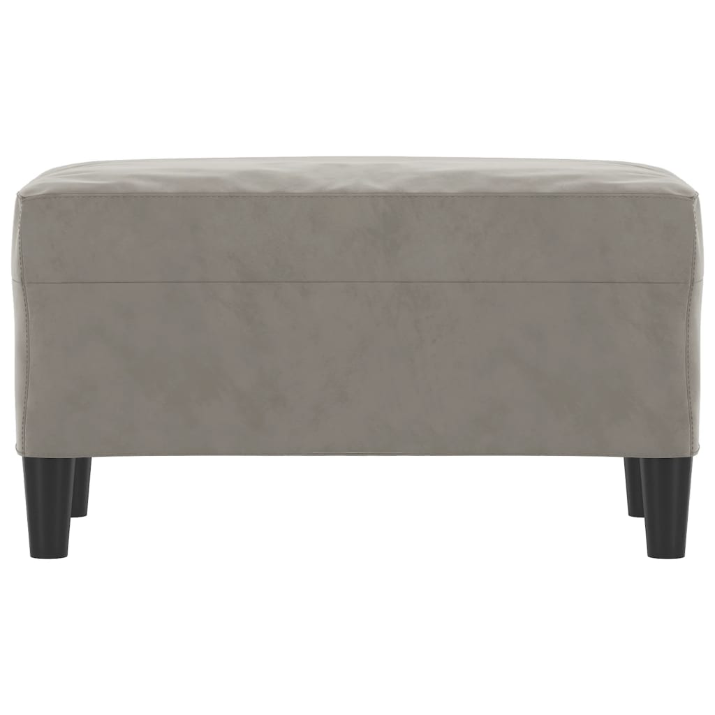 Sitzbank Hellgrau 70x35x41 cm Samt