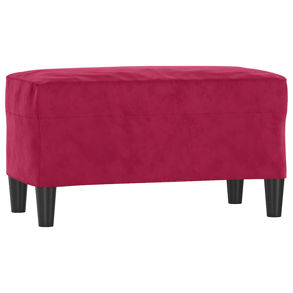 Sitzbank Weinrot 70x35x41 cm Samt
